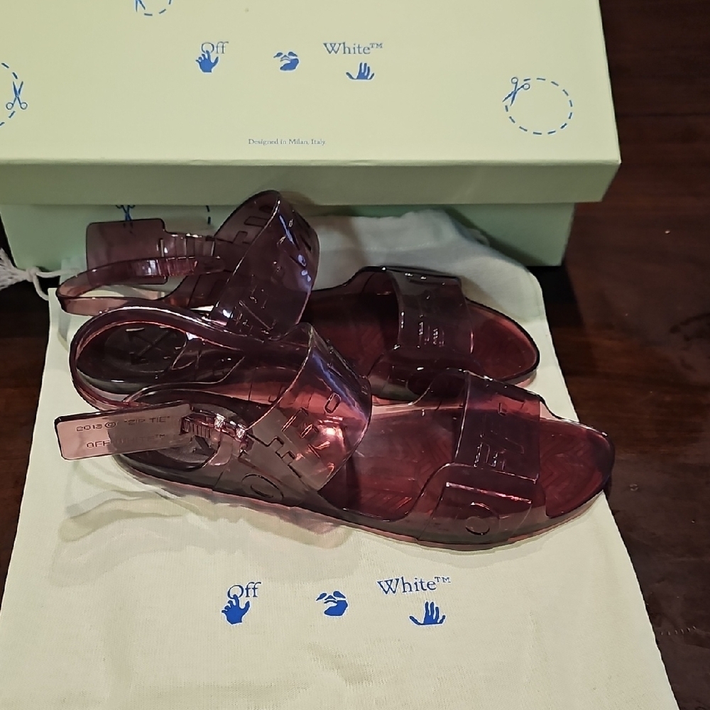 Off-White Lavender Jelly Sandals